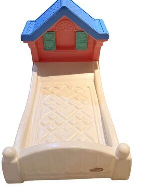 Little Tikes Vintage Pink & Blue Doll Bed Slide With Heart Details 24" Long